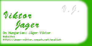 viktor jager business card